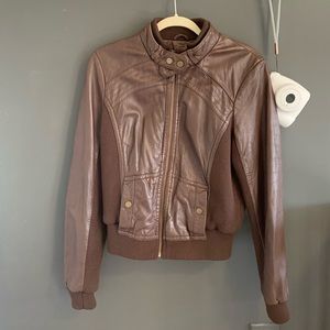 ANTHRO IDRA Leather Moto Jacket